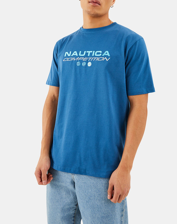 T-SHIRT NAUTICA ΜΕ ΛΟΓΟΤΥΠΟ ΜΠΛΕ