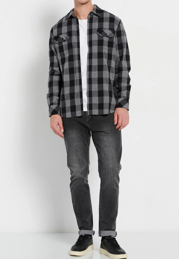 ΠΟΥΚΑΜΙΣΟ ΚΑΡΟ FUNKY BUDDHA RELAXED FIT FLANNEL