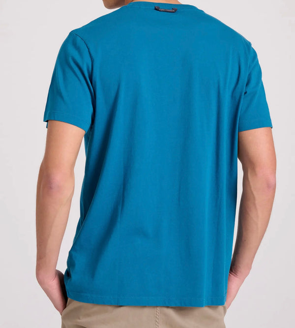 T-SHIRT FUNKY BUDDHA ΜΕ ΤΥΠΩΜΑ DEEP TEAL