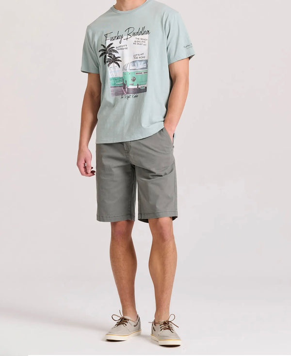 Essential βερμούδα Funky Buddha chino Sage Green