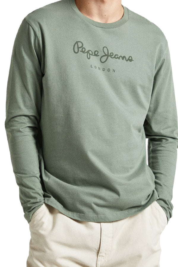 ΜΠΛΟΥΖΑ PEPE JEANS EGGO ΜΕ ΜΑΚΡΥ ΜΑΝΙΚΙ UMBER GREEN