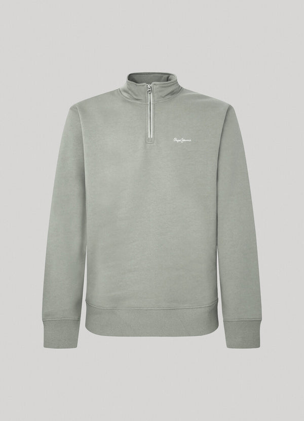 ΜΠΛΟΥΖΑ ΦΟΥΤΕΡ PEPE JEANS HALF ZIP PALM GREEN