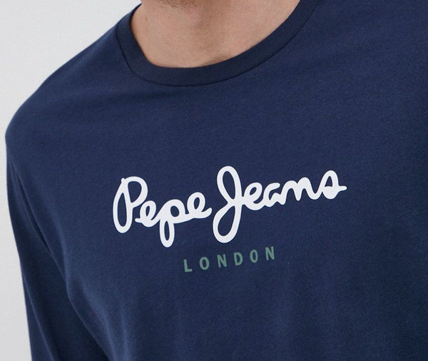 ΜΠΛΟΥΖΑ PEPE JEANS EGGO ΜΕ ΜΑΚΡΥ ΜΑΝΙΚΙ NAVY