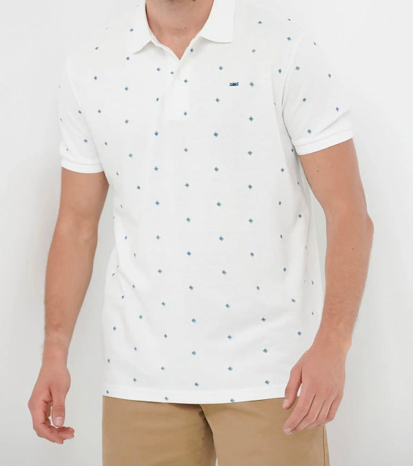 Μπλούζα Polo Funky Buddha με τύπωμα White