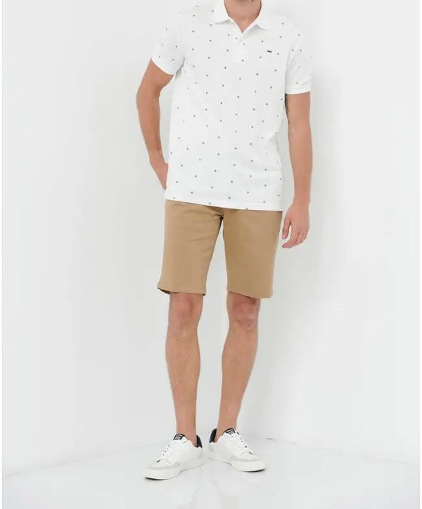 Μπλούζα Polo Funky Buddha με τύπωμα White